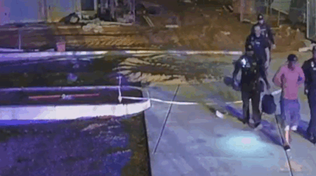 late-night trespasser on construction site