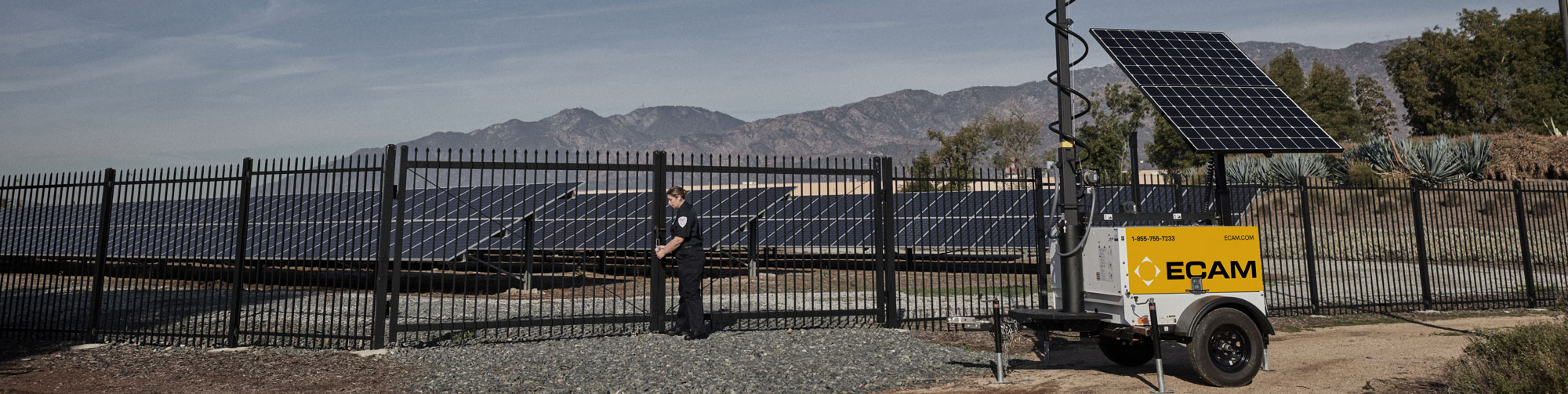 ECAM Mobile Surveillance Unit Guard Locking Gate