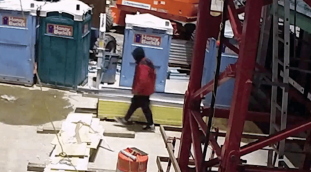 Job Site Fence Hopper Apprehended Empty Handed Hero
