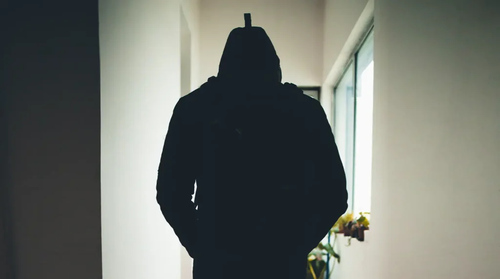 Dark figure in a hallway