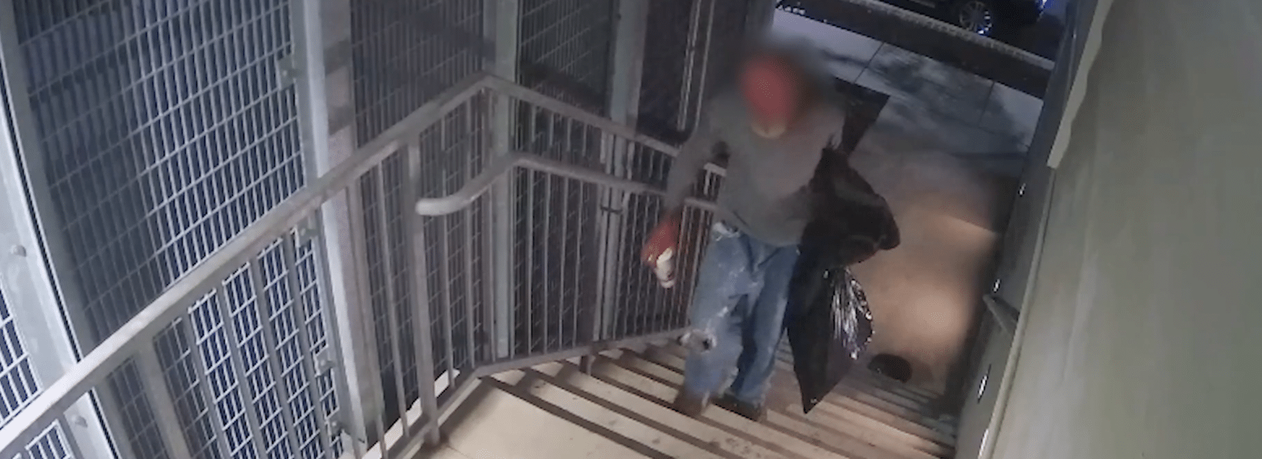 Sleeping Transient Cleared Out from Apartment Community Entrance Stairs Hero