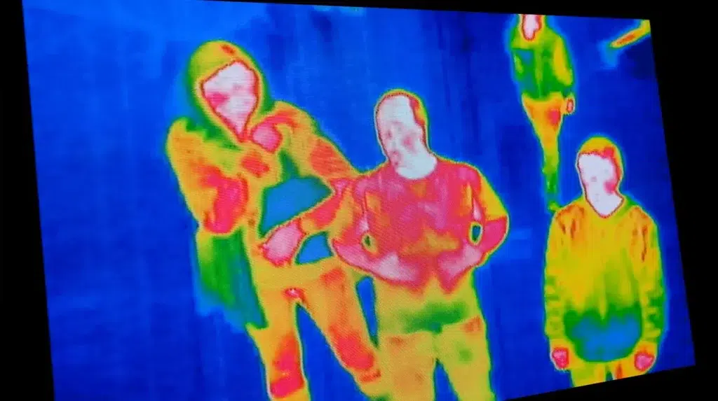 thermal imaging camera detecting heat