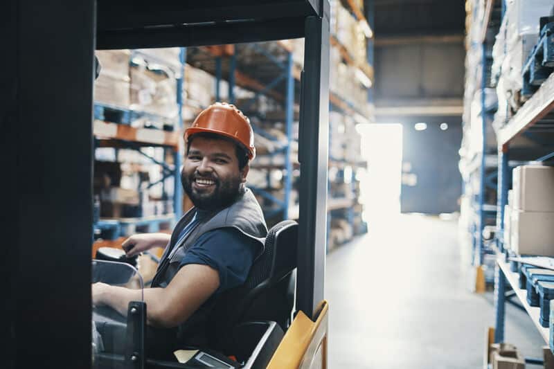 white man forklift iStock